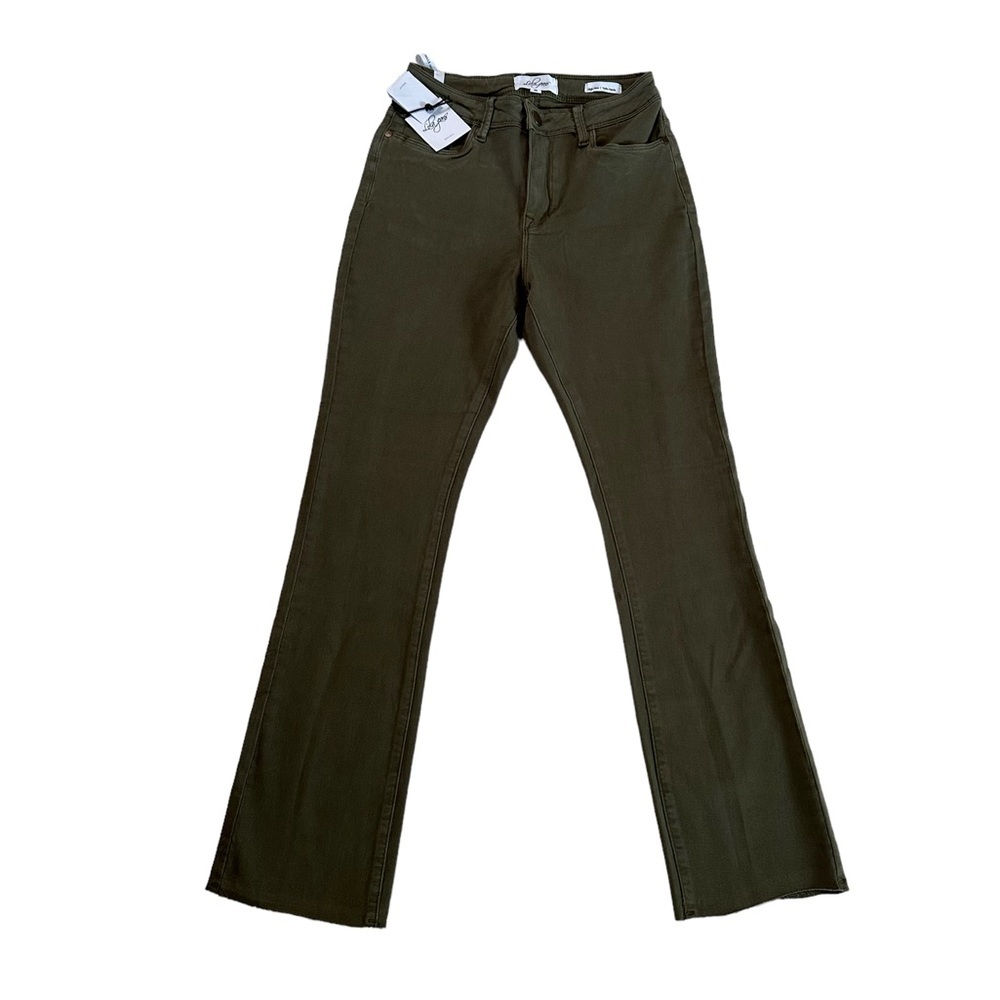 Women’s Olive Green Flare Jeans